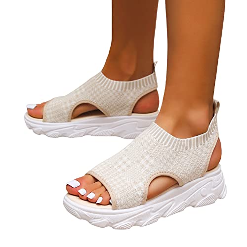 Ortopädicheschuhe Damen Mesh Sommerschuhe Schuhe Slingback Barfuß Sandalen Muffin-Sandalen Mit Fussbett Ortopädicheschuhe Sandalen von Generic