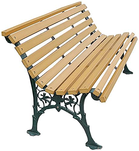 Outdoor-Bank, Terrassenbank, Veranda-Möbel, Outdoor-Park-Gartenbänke, Retro-Dekorationsbänke mit Metallbeinen (125 cm) () von Generic