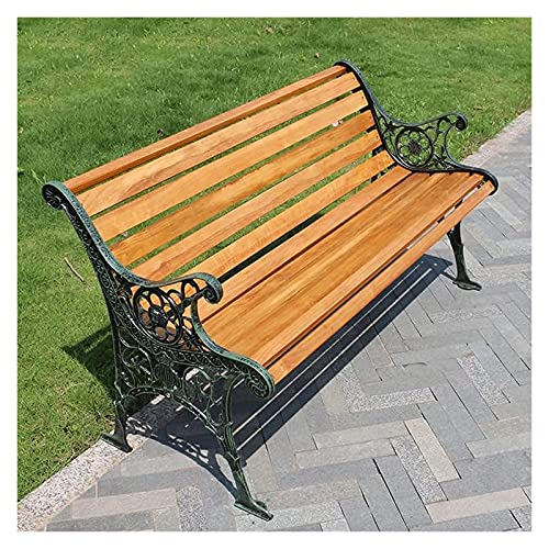 Outdoor-Bank, Terrassenbank, Veranda-Möbel, Park-Terrassenbank, Outdoor-Bank, wetterfest und korrosionsbeständig, Massivholzguss (120 x 45 x 70 cm) () von Generic