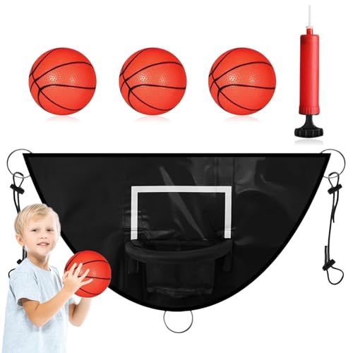 Outdoor-Basketballkorb, Basketballkorb für Trampolin | Mehrzweck-Trampolin-Basketballkorb-Set | Trampolin-Zubehör, verschleißfester Basketballkorb für und Mädchen von Generic