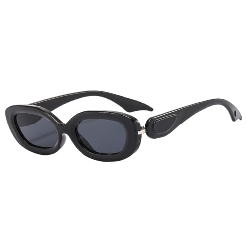 Ovale Sonnenbrille mit kleinem Rahmen für Damen und Herren, Hip-Hop-Rave-Partybrille, UV400752 von Generic