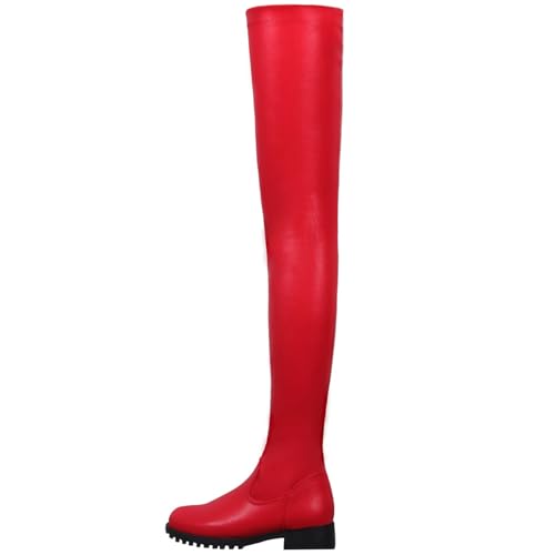 Overknee-hohe Damen-Reitstiefel mit niedrigem Blockabsatz, seitlicher reißverschluss, runde zehen, oberschenkelhohe Stiefel, modische, sexy Lange Stiefel Household faucets von Generic