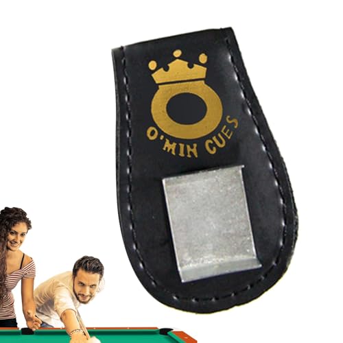 PU-Billard-Kreidehalter - Magnetischer Kreidehalter aus Leder für Billard | Billiard Supplies Magnetischer Billardqueue-Kreidehalter mit Ledergürtelclip für Poolbillard von Generic