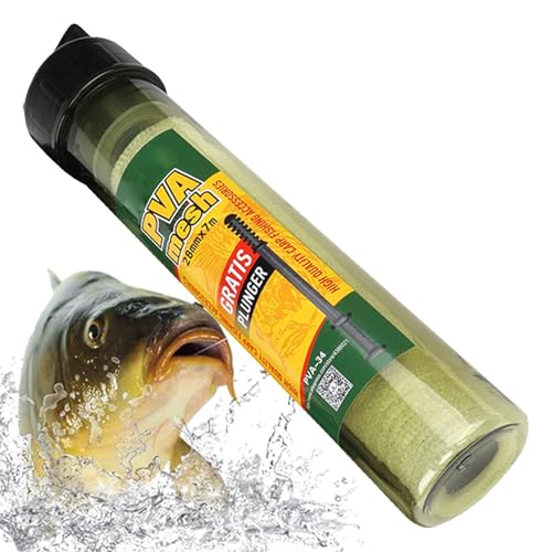 PVA-Angelnetz, wasserlösliche Köderbeutel, PVA Angelnetztasche 7 Meter, Tackle Throwing Tool Angeltasche Wasserauflösende Tasche für Feste Köder, Karpfenköder von Generic