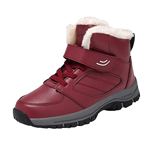 Paar Modelle Damen Mittlere und Ältere High Top Warm Plus Samt Verdickung rutschfest Tragen Bequeme Schneestiefel Baumwollschuhe von Generic