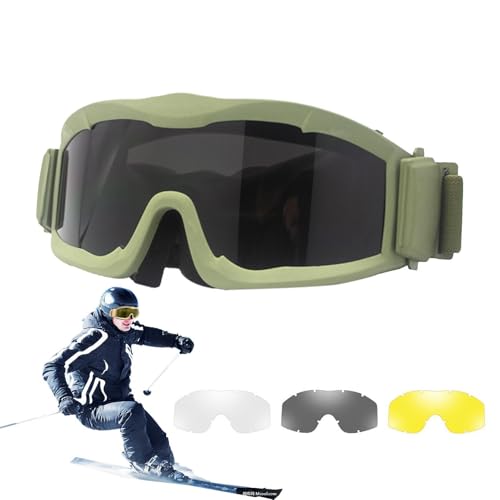 Paintball Brille | Staubdichte Skibrille, Winddicht, UV-Schutz, Airsoft-Ausrüstung, Arbeitsbrille, Schneemobil-Motorradbrille für Schutzausrüstung von Generic