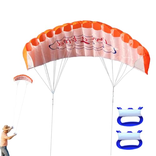 Parafoil-Drachen,Parafoil-Drachen für Erwachsene - 1,4 m großer, hochfliegender Fallschirmdrachen mit Doppelleinen | Fallschirmdrachen für Flugspaß, Riesendrachen für Erwachsene, Strand, Park, Outdoor von Generic