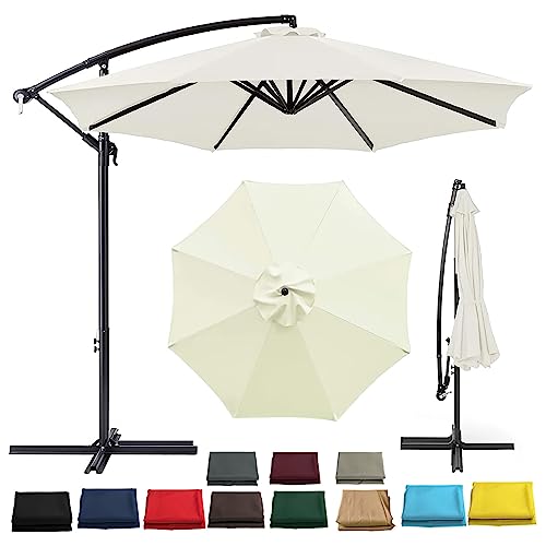 Parasols Wasserdichtes Ersatzdach für 2 m 2,7 m 3,0 m Garten Regenschirm Anti -Ultraviolett -Stoffabdeckung für Terrassenschirm Parasols von Generic