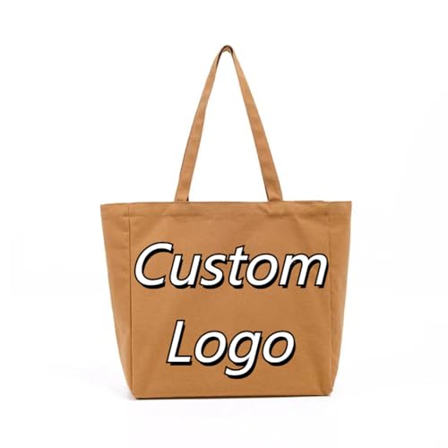 Personalisierte Logo Text Druck Tasche Personalisiert Einkaufen Tasche Damen Segeltuch Tasche Lässig Schultertasche Tasche Color5,34 * 12 * 31CM von Generic