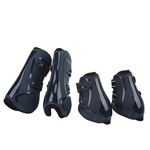 Pferdefliegenstiefel, Stiefel für Pferde, 4 Stück, PU-Schale, Sehnen-Fesselschutz, Schutzstiefel, Pferdestiefel, Pferdebeinschutzstiefel Zum Reiten, Stoßdämpfender von Generic