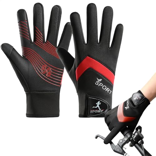 Phone Touch Winter-Fäustlinge,Winter-Fahrrad-Fäustlinge - 1 Paar Warm Touch Control Fahrradhandschuhe für den Winter | Wasserdichte Handschuhe, winddicht, Sportbekleidung, rutschfest, für Damen zum Wa von Generic