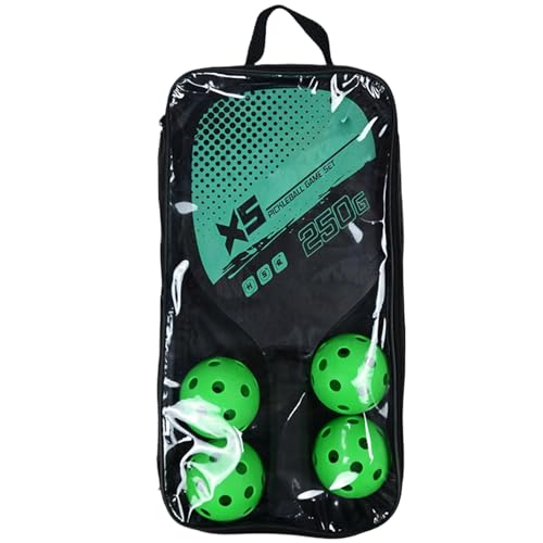 Pickle Balls-Paddel-Set – Pickle Balls-Komplettset Mit Paddeln Und Bällen, 2 Schlägern Mit Komfortgriff | Auffällige Comfort Grip 4 Pickleballs Für Anfänger, Profis, Outdoor- Und Indoor-Spiele von Generic