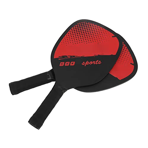 Pickleball-Paddel, Pickleball-Paddel, Pickleball-Paddel, 2er-Set mit 4 Bällen und Tragetasche, 39,6 X 19,7 cm, Pappelholz, Pickleball-Schläger-Set für Indoor-Outdoor-Training (Rot) von Generic