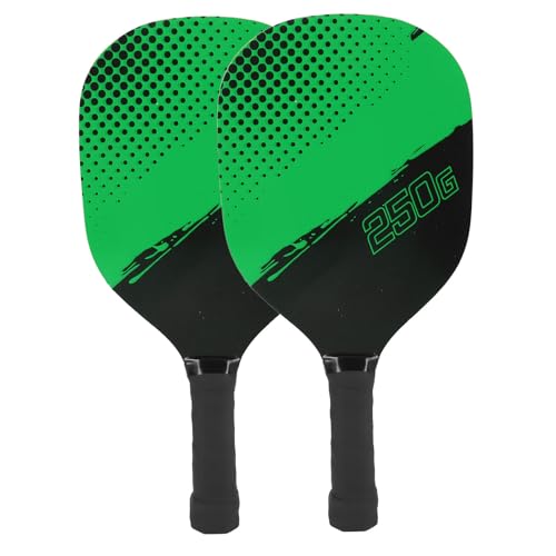 Pickleball-Schläger, Schweißbeständiger Griff, Hochpräzises Wasserabweisendes Pickleball-Set, Leicht, mit Tragetasche für den Außenbereich (Green) von Generic