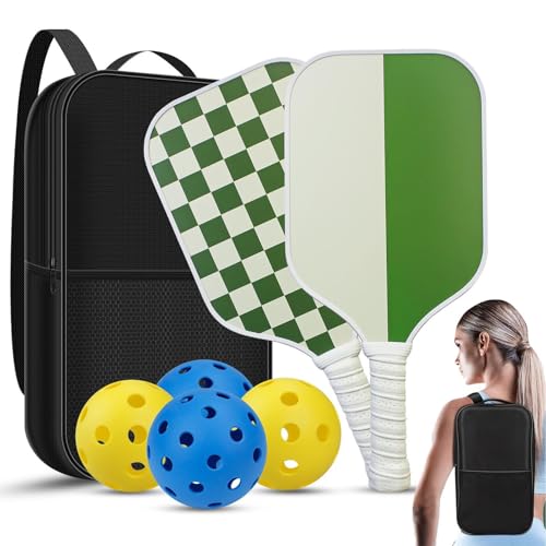 Pickleball-Set für Erwachsene – Outdoor-Pickleball-Paddel mit Bällen und Tasche, Wabenkern, Rutschfester Griff, Pickleball-Schläger für Verbessern Sie das Pickleball-Spiel Jugendliche und Kinder von Generic