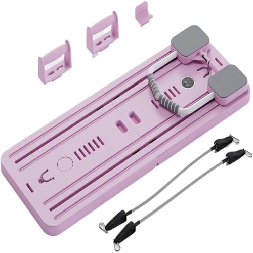 Pilates-Brett, Faltbares Pilates-Reformer-Brett, Pilates-Reformer-Brett, 8-in-1-multifunktionales Pilates-Reformer-Set-Brett, Heimtraining, Rumpftraining Und Bauchmuskelübungen(Pink) von Generic