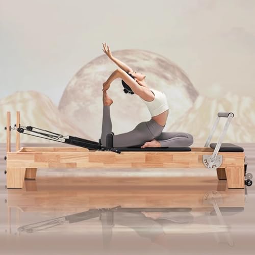 Pilates-Reformer-Maschine Pilatesstuhl Stabilitätsstuhl Home Pilates Reformer, Holz Pilates Maschine & Mit Box, Sprungbrett für Fitnessbegeisterte und Anfänger von Generic