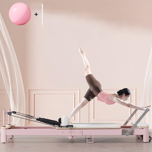 Pilates-Reformer-Maschine Pilatesstuhl Stabilitätsstuhl Pilatesmaschine, Multifunktionales klappbares Yogabett Heim-Fitnessstudio Pilates-Trainingsmaschine Geeignet für Krafttraining Yoga-Üb von Generic