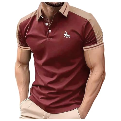 Poloshirts Für Herren Kurzarm Mit Knopfleiste, Slim Fit Modische Leicht Sommer Polo Männer Tshirts Mit Aufdruck Hemd Herren Kurzarm Tops Bunt Große Größen Oberteile Golf Poloshirt Herren Atmungsaktive von Generic