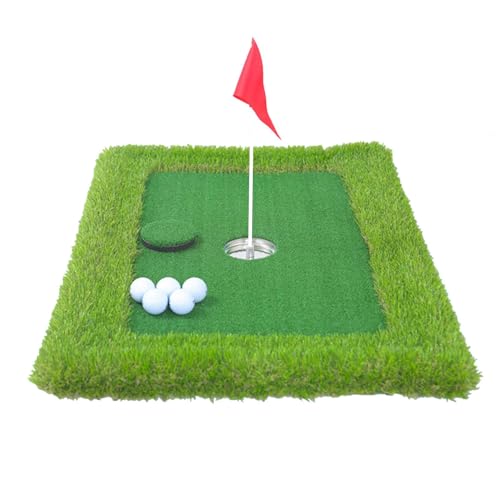 Pool-Golf-Spielset – schwimmendes Pool-Golf | Tragbares Golfspiel am Pool, lustiges Wassergolfspiel im Freien mit schwimmenden grünen Golfbällen und Chipping-Matte für Kinder und Erwachsene von Generic