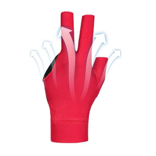 Pool-Handschuhe Billard,DREI-Finger-Billard-Handschuhe,Professionelle 3-Finger-Billardhandschuhe | DREI-Finger-Handschuhe für Billardspieler, Billard-Trainingshandschuhe, passend für beide Hände von Generic