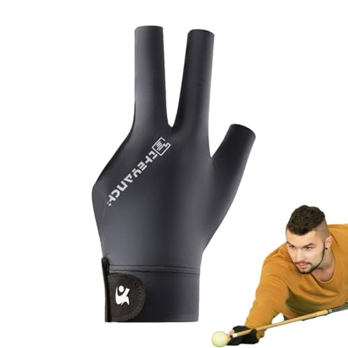 Poolhandschuhe Billard, Atmungsaktive 3-Finger-Handschuhe für Damen, Weiche, leichte 3-Finger-Pool-Handschuhe, Trainingszubehör für Billard-Anfänger, Damen, Herren, Teenager von Generic