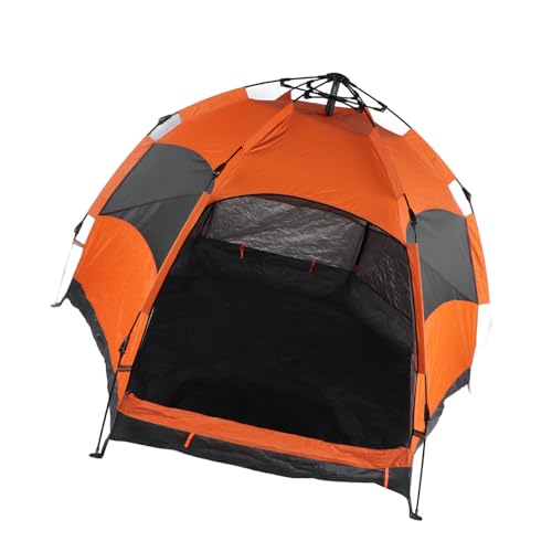 Pop-Up-Campingzelt für 8 Personen, Regensicher, Automatisches Pop-Up-Zelt, Schnell zu öffnen, Zum Angeln, Wandern (Orange Gelb) von Generic