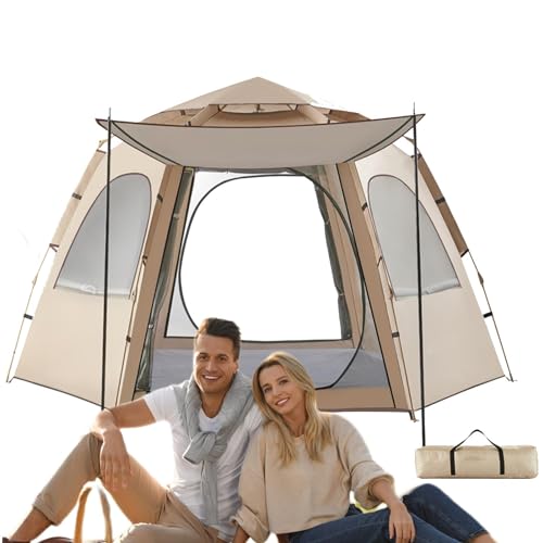 Pop-up-Campingzelt – wasserdichtes automatisches Kuppelzelt für 5–8 Personen – tragbares, atmungsaktives Campingzelt, Oxford-Stoff, sofortige Zelte, einfacher Aufbau für Wandern, Bergsteigen, Outdoor- von Generic