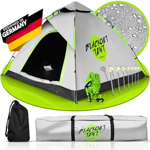 Pop up Zelt - BLACKOUT TENT®, 1-2-Personen Festival Camping Zelt, 100% Dunkelheit, wasserdicht, Kuppelzelt für Schnellaufbau von Generic