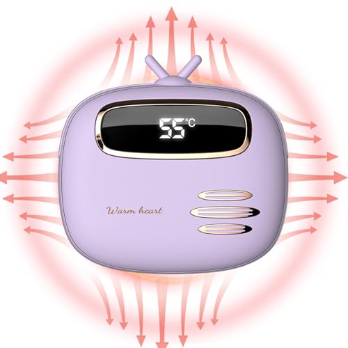 Praktische Handwärmer, Taschenhandwärmer - Elektrische 3-Stufen-Heizung Cartoon TV 3000 mAh Heizung,Elektronische wiederverwendbare Power BankHeizung, Temperaturanzeige für Jagd, Camping, Wandern, Män von Generic