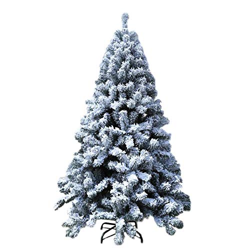 Premium-Weihnachtsbaum mit Schneeeffekt, 1,2 m, beflockter, feuerfester PVC-Weihnachtsbaum, künstlicher, aufklappbarer, ganzkörperförmiger Baum mit Metallständer, modisch, 240 cm von Generic