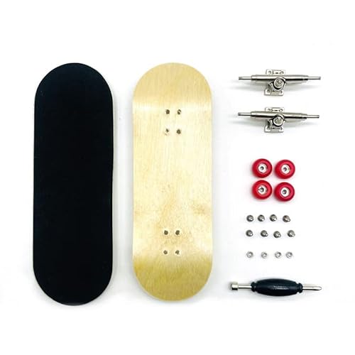 Pro Griffbrett komplett 32 mm Skateboard Mini kleine Hand Skate Professionelles Fingerbrett Vollholz Ahornräder mit Kugellagern für Kinder (Classic Edition) von Generic