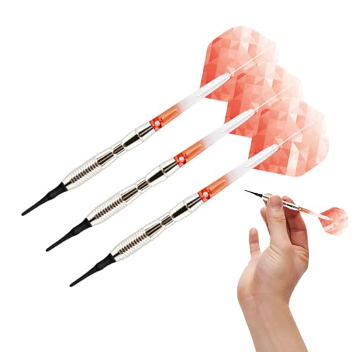 Professionelles Dart-Set, Bar-Dart-Set, 3 weiche Spitzen für professionelle sichere farbige Dartpfeile mit Farbverlauf | Bunte Dartpfeile mit weicher Spitze, einzigartige farbige Flights, fr von Generic