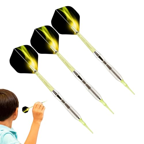 Professionelles Dart-Set, Dart-Stangen-Set – Professionelles 3-teiliges Soft-Dart-Set mit Farbverlauf, weiche Spitze, Erinnerung an lebendige Flüge, Dartspielzeug von Generic