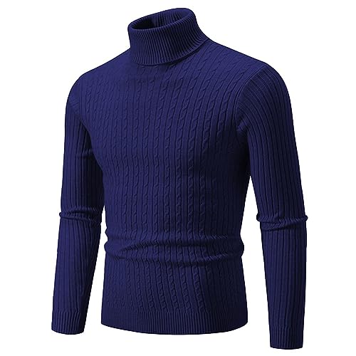 Pullover Für Herren Rollkragenpullover Herren Freizeit Sweatshirt Arbeitspullover Langarm Grosse Grössen Casual Winterpullover Herren Herbst Winter Warm Soft Einfach Bequem Fleecepullover Herren von Generic