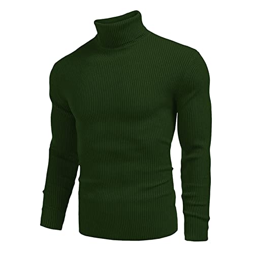 Pullover Herren Rollkragen Pullover Herre Baumwolle Sweatshirts Strickpullover Langarm Solid Große Größen Casual Stehkragen Pullover Herren Winter Warmoutdoor Einfach Fleecepullover Herren von Generic