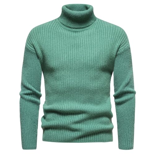 Pullover Herren Winter Rollkragen Pullover Herre Baumwolle Einfarbig Grosse Grössen Casual Outdoor Winterpullover Herren Winter Warm Moderne Vintage Bequem Feinstrick Fleecepullover Herren von Generic