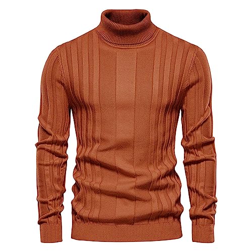 Pullover Herren Winter Rollkragen Pullover Sweatshirts Für Herren Einfarbig Grosse Grössen Casual Stehkragen Pullover Herren Winter Warm Moderne Vintage Bequem Feinstrick Fleecepullover Herren von Generic