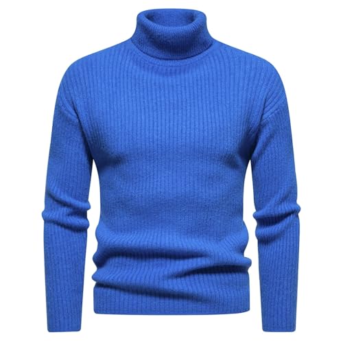 Pullover Herren Winter Rollkragenpullover Herren Freizeit Sweatshirt Arbeitspullover Slim Fit Solid Ohne Kapuze Casual Männer Pullover Winter Warm Lose Tailliertes Einfach Fleecepullover Herren von Generic