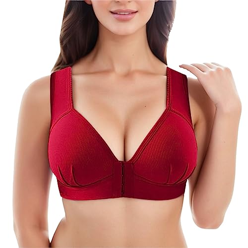 Push Up BH Ohne Buegel, Sport BH Damen Gepolstert Spitzen Bra Weich Nahtlos Stretch Bustier Mittel Halt Bügelloser Schlaf BH Klassische Top Für Alltag Yoga von Generic