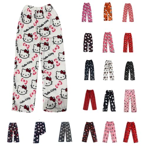 Pyjamahose Damen Lang,Pyjama Hose Damen Flanell Schlafanzughose Y2K Schlafanzug Anime Cartoon Kawaii Kuschelig Weich Bequeme Flauschig Casual Schlafanzug Sommer Herbst Winter Schlafhose Pyjamahose Damen Lang,Pyjama Hose Damen Flanell Schlafanzughose Y2K Schlafanzug Anime Cartoon Kawaii Kuschelig Weich Bequeme Flauschig Casual Schlafanzug Sommer Herbst Winter Schlafhose von Generic