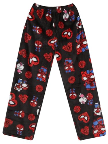 Pyjamahose Damen Lang,Pyjama Hose Damen Flanell Schlafanzughose Y2K Schlafanzug Anime Cartoon Kawaii Kuschelig Weich Bequeme Flauschig Casual Schlafanzug Sommer Herbst Winter Schlafhose von Generic