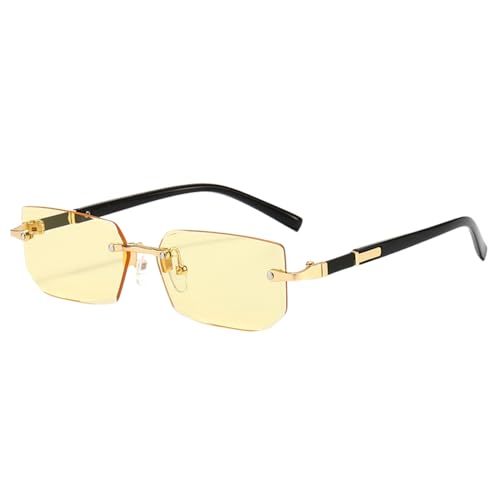 Randlose Sonnenbrille, rechteckige Damen-Herren-Sonnenbrille von Generic