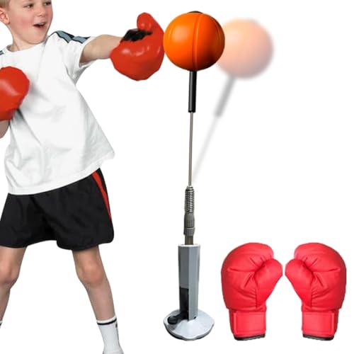 Reflex-Boxsack, Stand-Speedbag, Vertikaler Boxreflexball | Kohlenstoffstahl, Edelstahl Box-Speed-Boxsack Für Erwachsene Und Kinder, Flexibler Höhenreflex-Trainings-Punchball Für Übungen von Generic