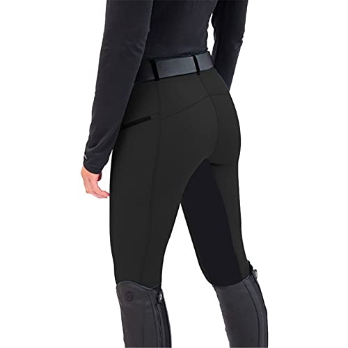 Reithose Damen High Waist- Reitleggings Damen Skinny, Vollbesatz Reiter Hose Damen Stretch Slim Fit Vollbesatzreithose Radhose Motorrad Lange Hosen Reitbekleidung Teenager Mädchen von Generic