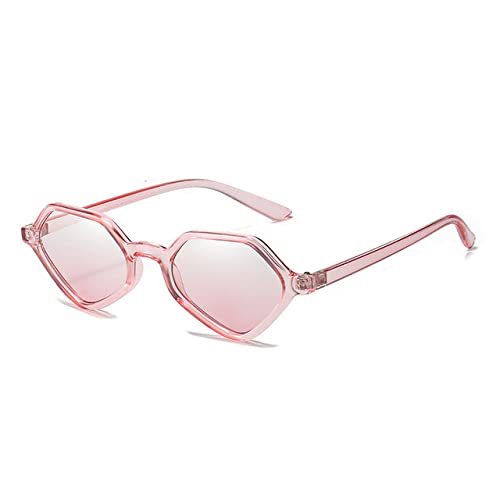 Retro Cat Eye Sonnenbrille Damen Blautöne UV400 Weiblich Candy Color Polygonale Sonnenbrille von Generic