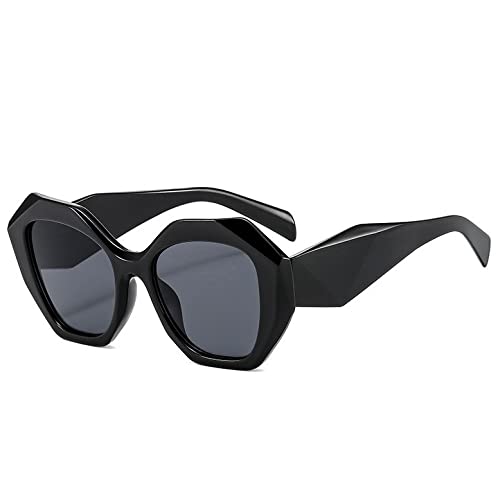 Retro-Sonnenbrille in Übergröße für Damen, unregelmäßiger quadratischer Rahmen, Sonnenbrille mit UV400-Schutz von Generic