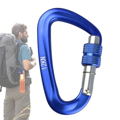 Robuster Karabinerhaken | D-Karabinerhaken, Kletter-Karabinerhaken, Wander-Clips, Metall-Karabiner für Outdoor-Wandern, Camping, Reisen von Generic