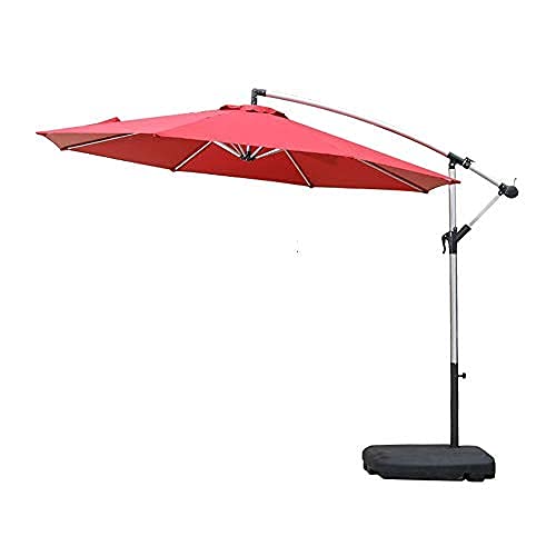 Römischer Regenschirm im europäischen Stil, Gartensonnenschirm mit Handkurbel, Aluminium-Markise, geeignet für Strand, Schwimmbad, Innenhof, Terrasse, zusammenklappbarer Sonnenschirm im Freien von Generic