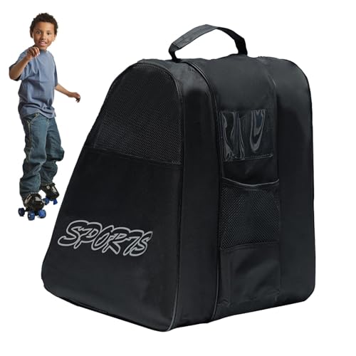 Rollschuhtasche – Inline-Skate-Tasche, Skating-Aufbewahrung | Sport-Schultertaschen-Rucksack mit großem Fassungsvermögen, dreilagige Rollschuh-Tasche, Rollschuh-Tragetasche, Skating-Tasche für Teenage von Generic